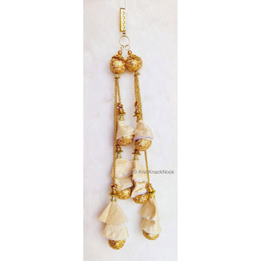 Beige / Blue / Red And Gold Sequins Tassels, Bridal Tassels, Decorative Tassels